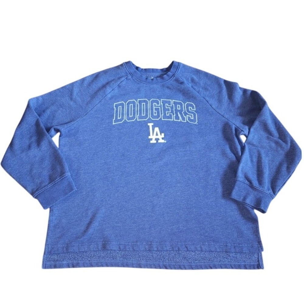 Campus Lifestyle Los Angeles Dodgers MLB Heather Blue Sweatshirt Womens Med 661